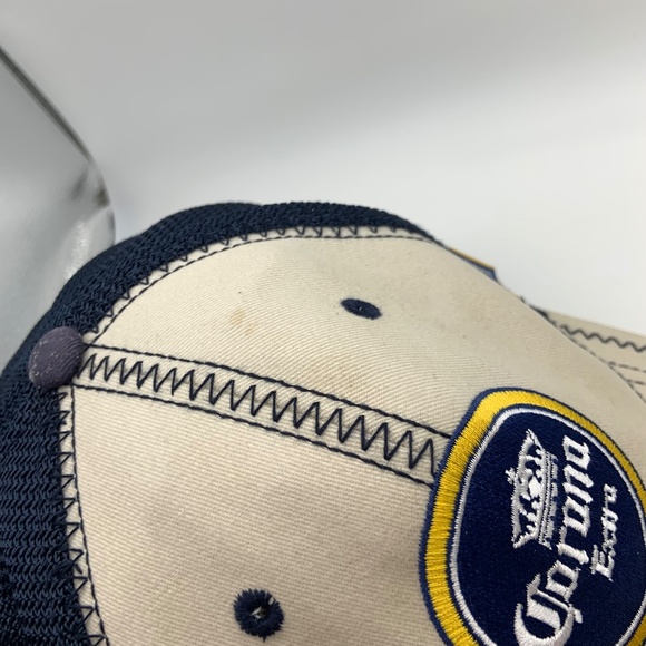 Corona Extra La Cerveza Mas Fina Retro Stitched Embroidered Meshback Hat - Picture 3 of 16